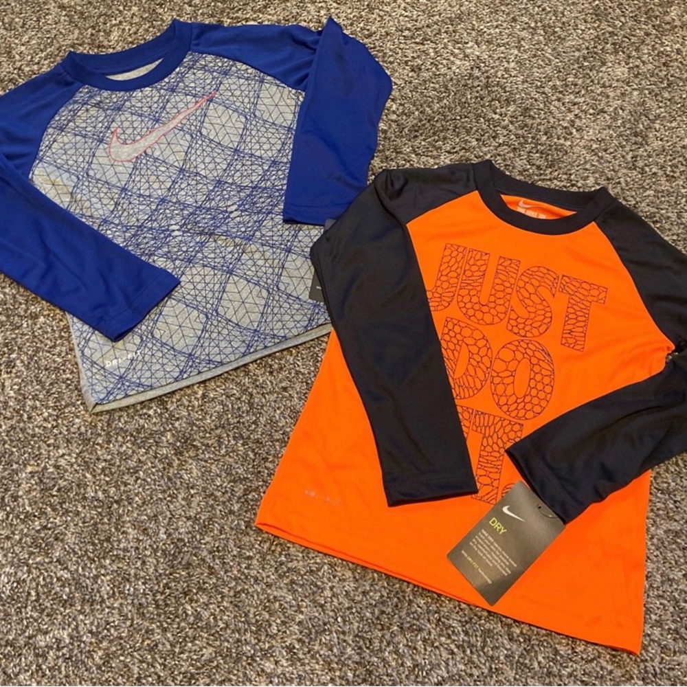 NWT - Boys Nike Long Sleeve Dri-Fit Shirt Bundle Size 4